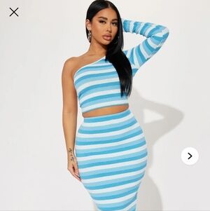 Fashion Nova two-piece skirt set